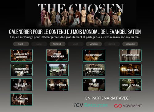 The Chosen Content Calendar_French